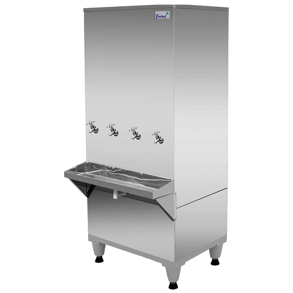 Bebedor De Água Frisbel 200 Litros Inox 127v Ou 220v Volts Bebedouro Industrial Coluna